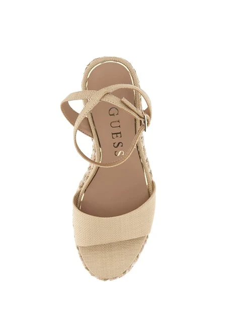 SANDALI CON ZEPPA EVERLY FLJERLELE04 DONNA ECRU