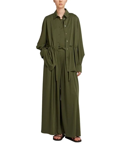 PANTALONI PALAZZO GAMBA MOLTO AMPIA DONNA VERDE