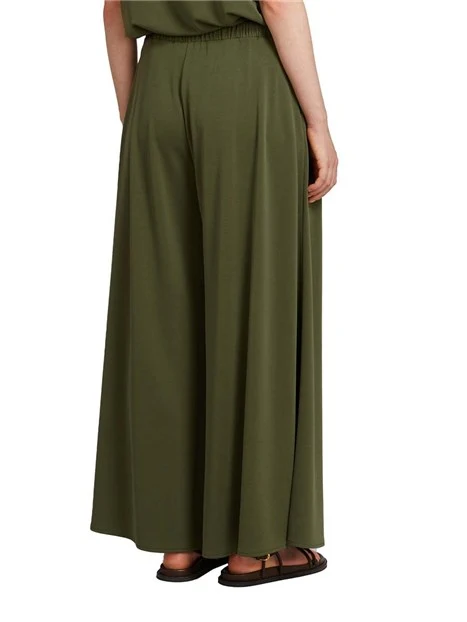 PANTALONI PALAZZO GAMBA MOLTO AMPIA DONNA VERDE
