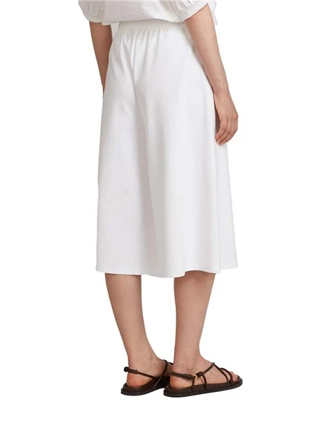 PANTALONI CROPPED CON COULISSE DONNA BIANCO