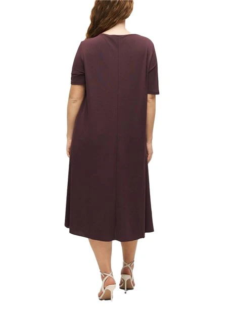VESTITO LUNGO CON ANELLO DECORATIVO DONNA VIOLA