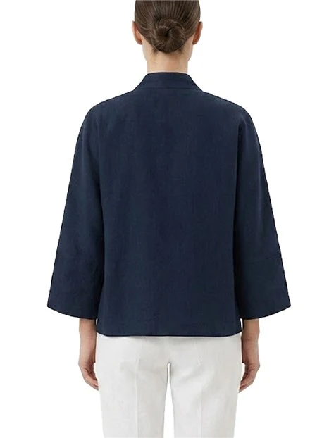 GIACCA A KIMONO IN TESSUTO MATERICO  DONNA BLU