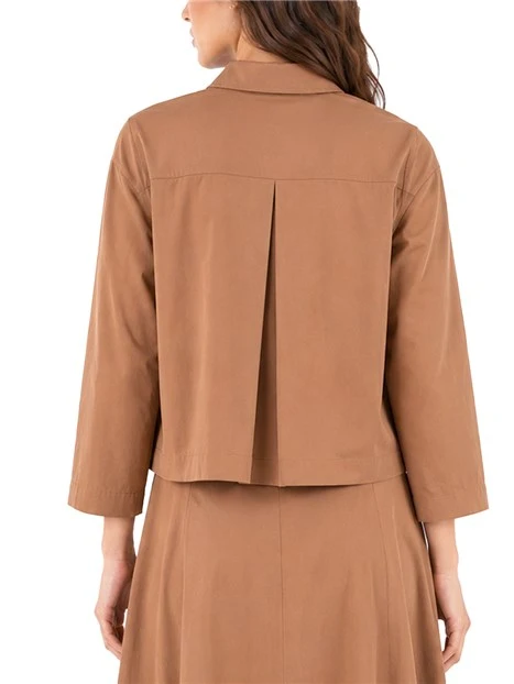 GIACCA CORTA IN COTONE STRETCH MODELLO BOXY DONNA ROSA