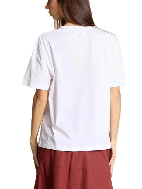 T-SHIRT MANICA CORTA CON STAMPA SARAWAK DONNA BIANCO