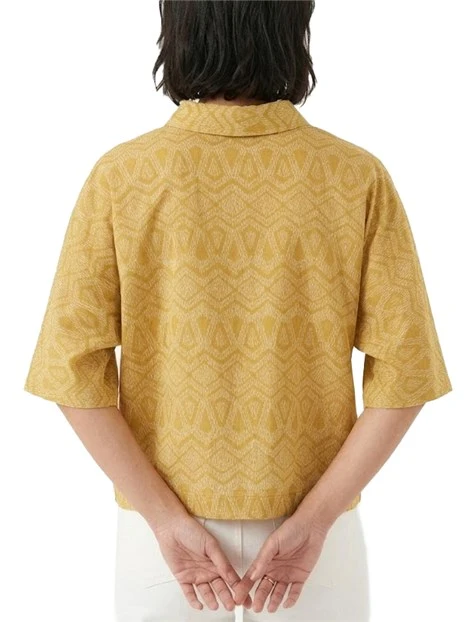 CAMICIA KIMONO IN VOILE STAMPATO DONNA AVORIO