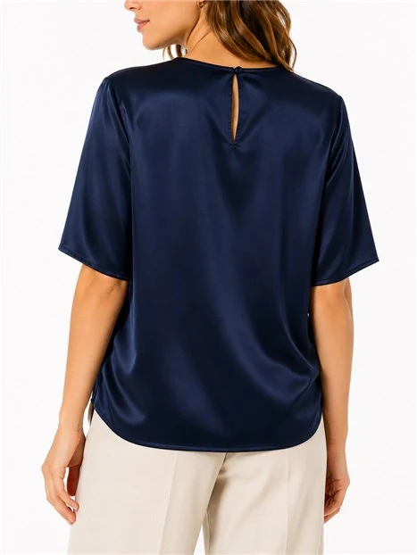 BLUSA  IN RASO VESTIBILITA' CONFORTEVOLE DONNA BLU