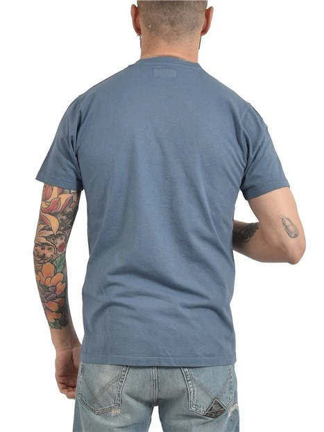 T-SHIRT MANICA CORTA IN JERSEY DI COTONE CON TASCA PIATTA UOMO ROSSO