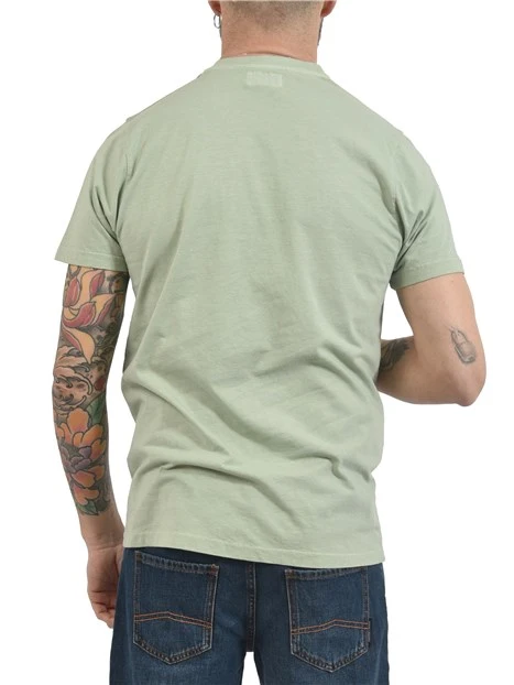 T-SHIRT MANICA CORTA CON STAMPA HERITAGE UOMO BEIGE