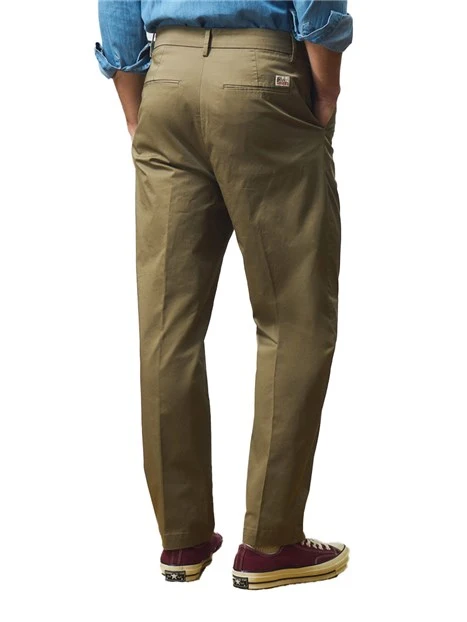 PANTALONI CHINO IN COTONE MODELLO STARCK UOMO VERDE