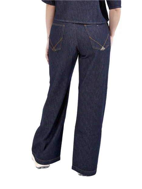 JEANS PALAZZO VITA ALTA DONNA BLU
