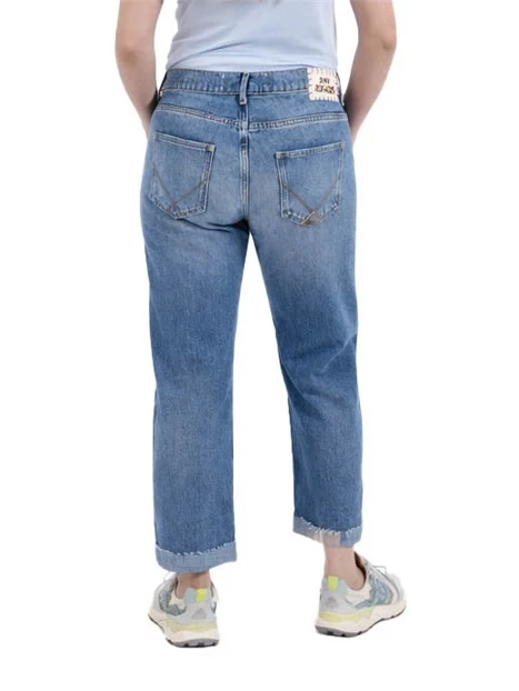 JEANS REGULAR VITA ALTA DONNA BLU