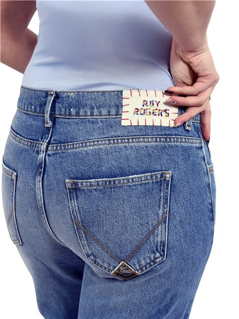 JEANS REGULAR VITA ALTA DONNA BLU