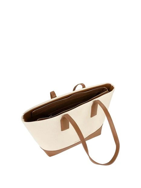 BORSA A SPALLA VBS9PS01 DONNA AVORIO/CUOIO