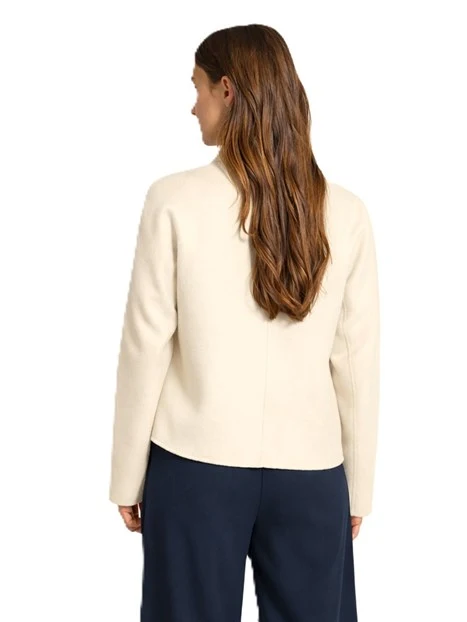 GIACCA CORTA DOPPIOPETTO CON MANICHE A KIMONO DONNA BEIGE