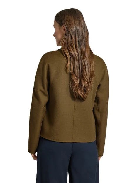 GIACCA CORTA DOPPIOPETTO CON MANICHE A KIMONO DONNA MARRONE