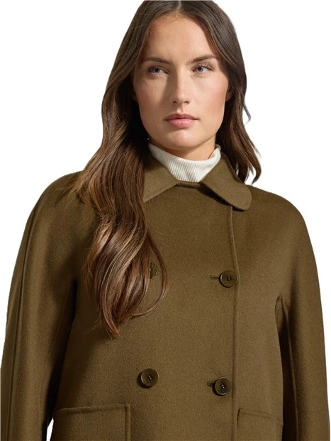 GIACCA CORTA DOPPIOPETTO CON MANICHE A KIMONO DONNA MARRONE