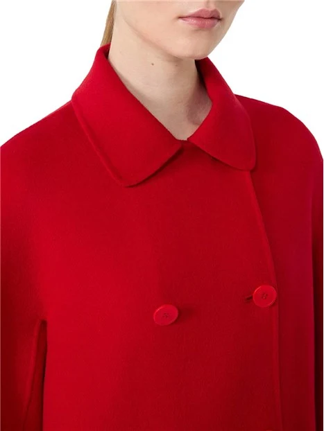 GIACCA CORTA DOPPIOPETTO IN LANA DONNA ROSSO