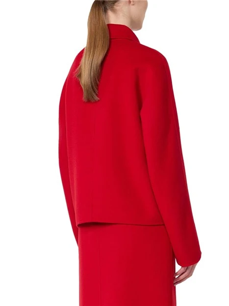 GIACCA CORTA DOPPIOPETTO IN LANA DONNA ROSSO