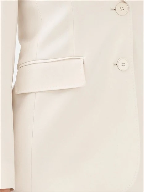 BLAZER MONOPETTO CON VESTIBILITA' SAGOMATA DONNA AVORIO