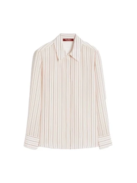 CAMICIA IN SETA DOPPIO BOTTONE IN METALLO DONNA ROSA