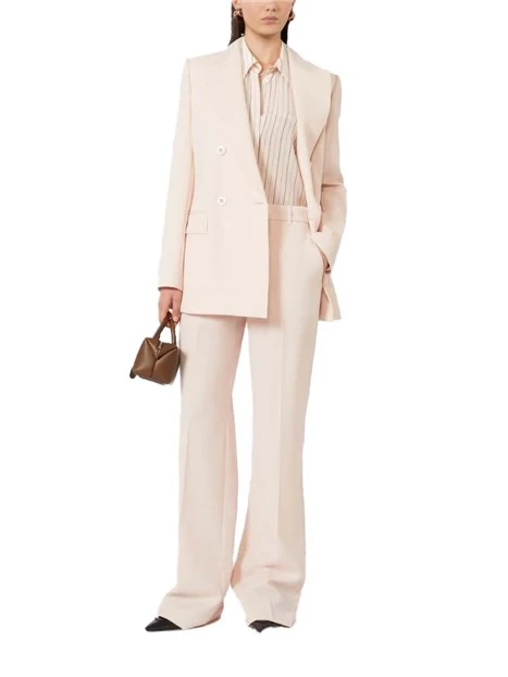 CAMICIA IN SETA DOPPIO BOTTONE IN METALLO DONNA ROSA