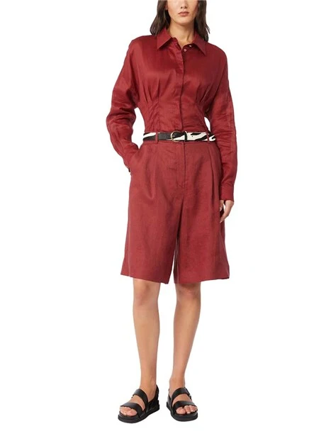 CAMICIA IN RAMIE' ADERENTE IN VITA DONNA ROSSO