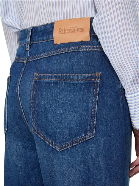 JEANS PALAZZO CHIUSURA ZIP E BOTTONE DONNA BLU JEANS