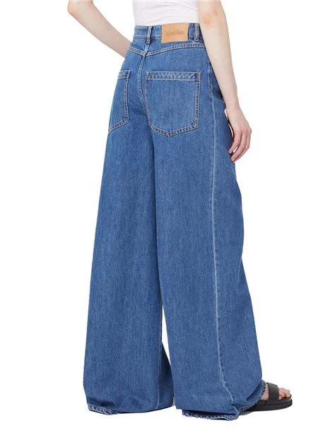 JEANS PALAZZO MODELLA 5 TASCHE ZIP COPERTA DONNA BLUE JEANS