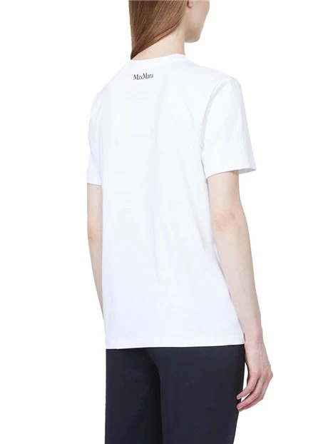 T-SHIRT MANICA CORTA CON STAMPA ZEBRATA DONNA BIANCO