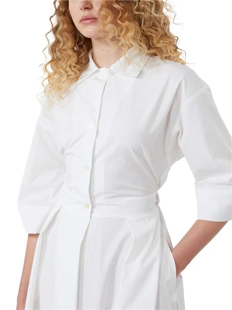 VESTITO CHEMISIER IN PURO COTONE DONNA BIANCO