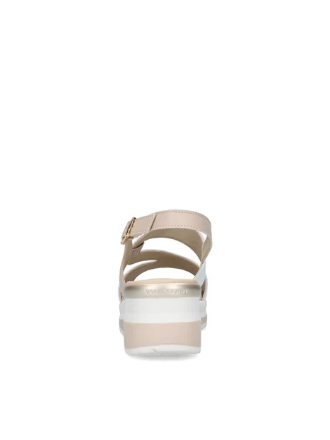 SANDALI CON ZEPPA VGI302M DONNA BIANCO BEIGE