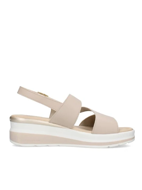 SANDALI CON ZEPPA VGI302M DONNA BEIGE