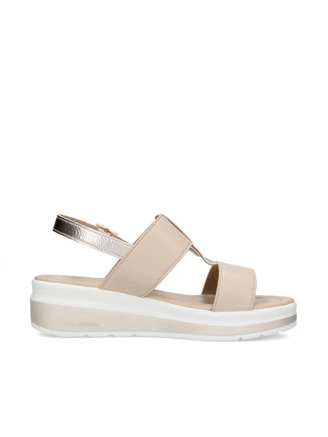 SANDALI CON ZEPPA VMI102M DONNA BEIGE