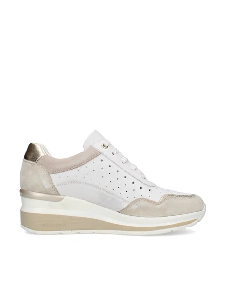 SNEAKERS CON ZEPPA VVCA153W DONNA BIANCO BEIGE