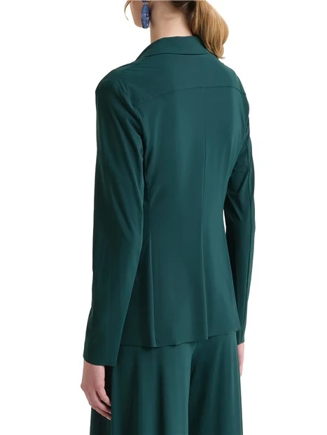 GIACCA MONOPETTO IN JERSEY LEGGERO DONNA VERDE
