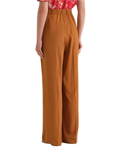PANTALONE PALAZZO CON PINCES FRONTALI ED ELASTICO IN VITA DONNA ARANCIO