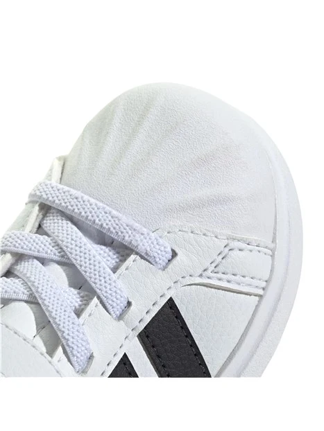 SNEAKERS BASSE CON STRAPPO E PUNTA A CONCHIGLIA BAMBINO BIANCO
