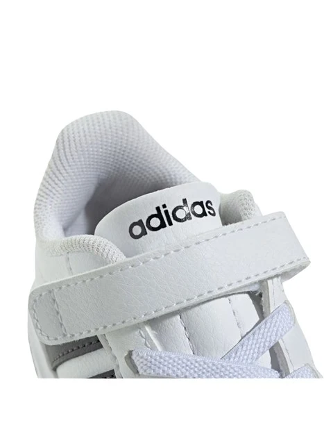 SNEAKERS BASSE CON STRAPPO E PUNTA A CONCHIGLIA BAMBINO BIANCO