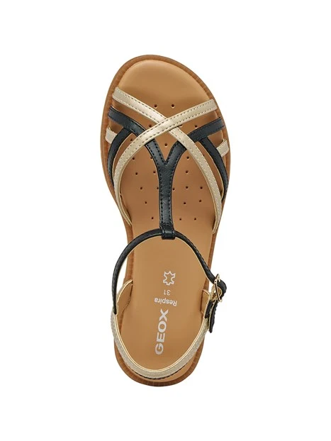 SANDALI BASSI J6535C054AJ BAMBINA NERO