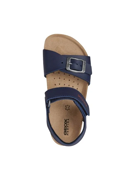 SANDALI BASSI J028LB00054 BAMBINO BLU