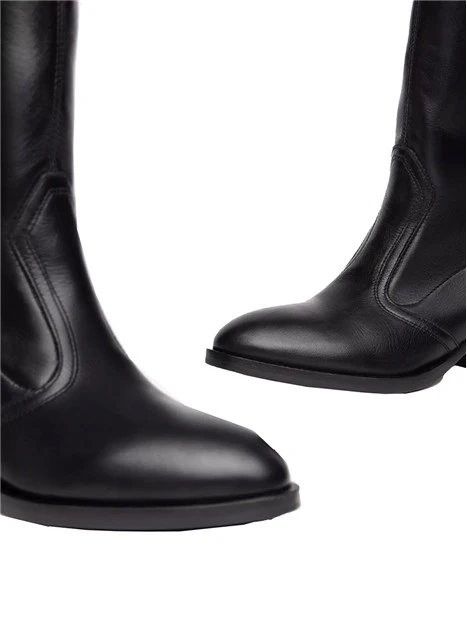 STIVALI TACCO BASSO SAUVAGE  I308282D DONNA NERO