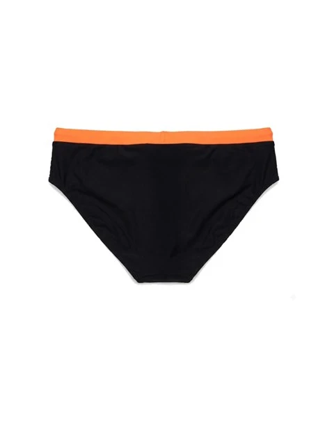 COSTUME SLIP CON BANDA E DETTAGLI FLUO UOMO NERO