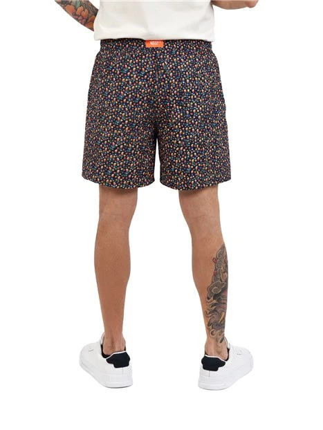 COSTUME BOXER CON COULISSE E STAMPA FANTASIA UOMO BLU