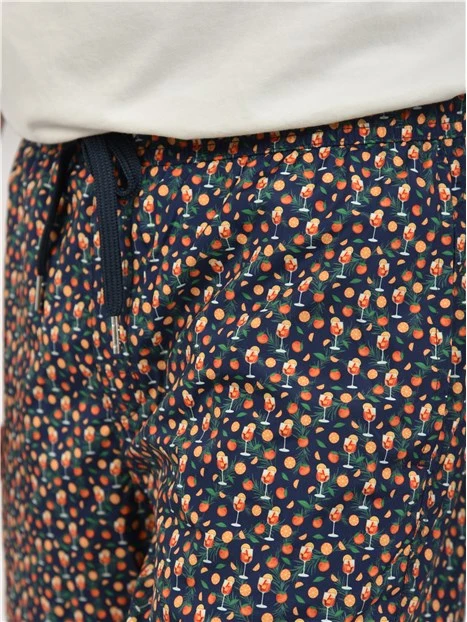 COSTUME BOXER CON COULISSE E STAMPA FANTASIA UOMO BLU