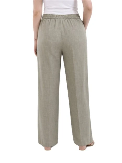 PANTALONE PALAZZO DONNA MARRONE