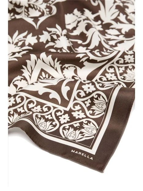 STOLA IN TWILL DI PURA SETA DPONNA MARRONE