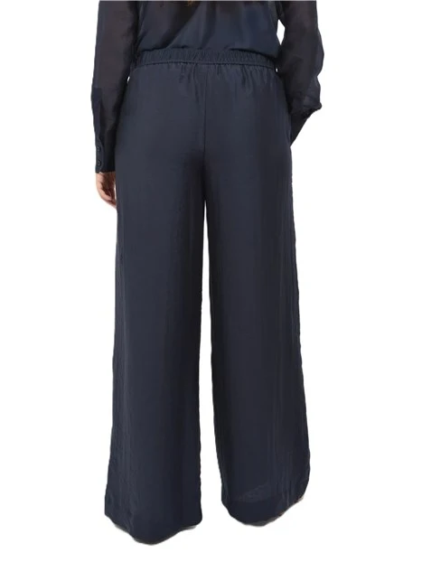 PANTALONE PALAZZO CON COULISSE IN ORGANZA DONNA BLU
