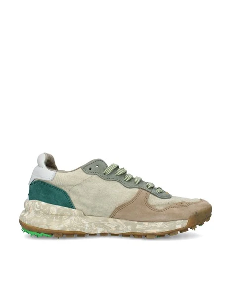 SNEAKERS BASSE CHACRONA-LINEN UOMO VERDE CHIARO