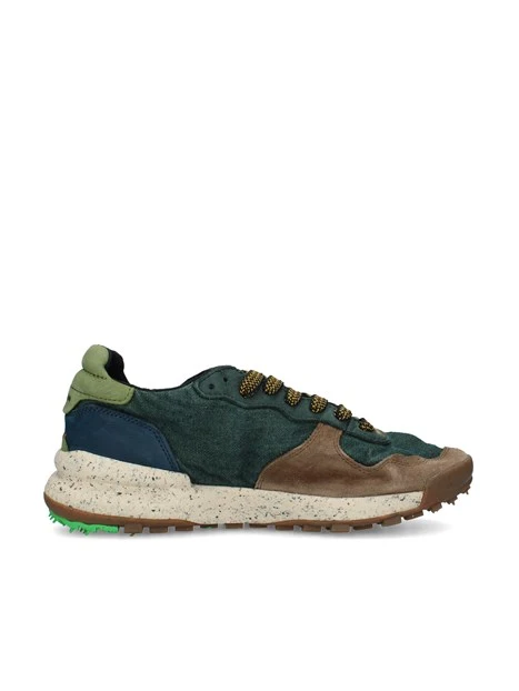 SNEAKERS BASSE CHACRONA-LINEN UOMO VERDE SCURO