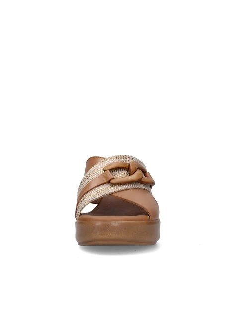 SANDALI TS61438 DONNA MARRONE